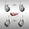 Service Caster 4 Inch 316SS Thermoplastic Rubber 10mm Threaded Stem Caster Brake SCC, 2PK SCC-SS316TS20S414-TPRB-M1015-2-TLB-2 - alternate 5